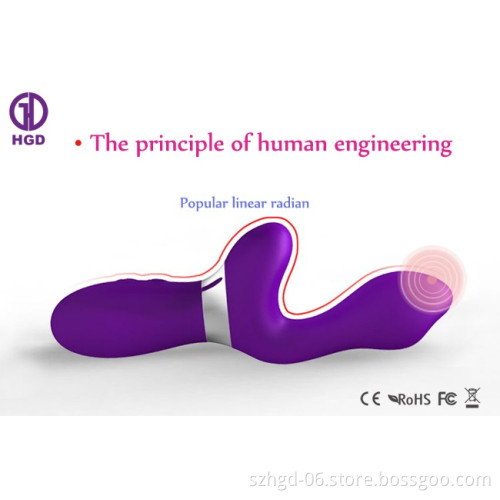 Waterproof silicone rechargeable g-spot dildo vibrator sex toy for girl